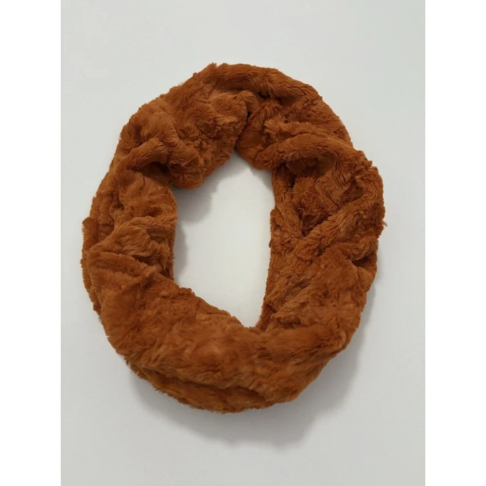 Minky Orange Wrap Infinity Scarf